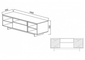 Тумба для ТВА Moderno-1400 Ф3 в Ишиме - ishim.magazinmebel.ru | фото - изображение 4