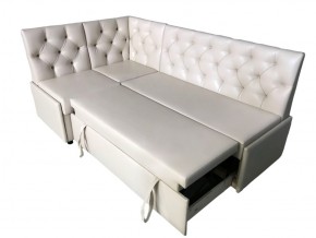 Угловой диван Призма со стяжками белый со спальным местом в Ишиме - ishim.magazinmebel.ru | фото - изображение 3