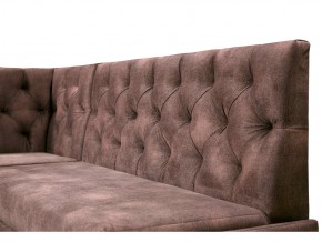Угловой диван Призма со стяжкми коричневый со спальным местом в Ишиме - ishim.magazinmebel.ru | фото - изображение 2