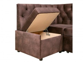 Угловой диван Призма со стяжкми коричневый со спальным местом в Ишиме - ishim.magazinmebel.ru | фото - изображение 3